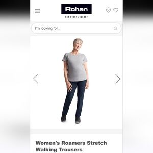 Rohan Roamers Stretch Walking Trausers Sz 8 S True Navy